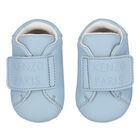 Baby Boys Blue Logo Pre Walker Shoes, 1, hi-res